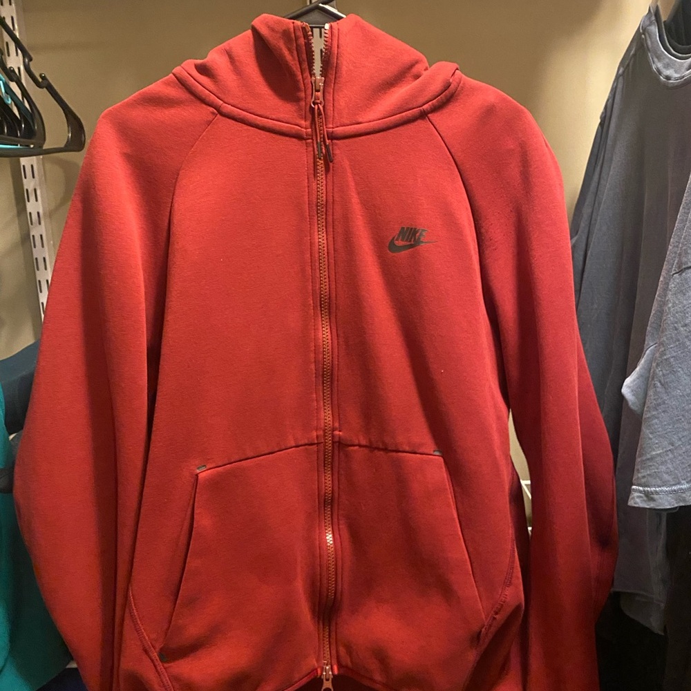 Nike Crimson Full-Zip Sweatshirt